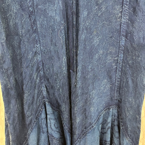 My Choice Woman’s Bohemian Halter Embroidered Lace Maxi Dress Blue Size M - Picture 4 of 6